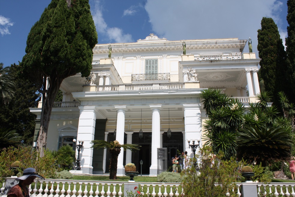 Outside the Achilleion Museum