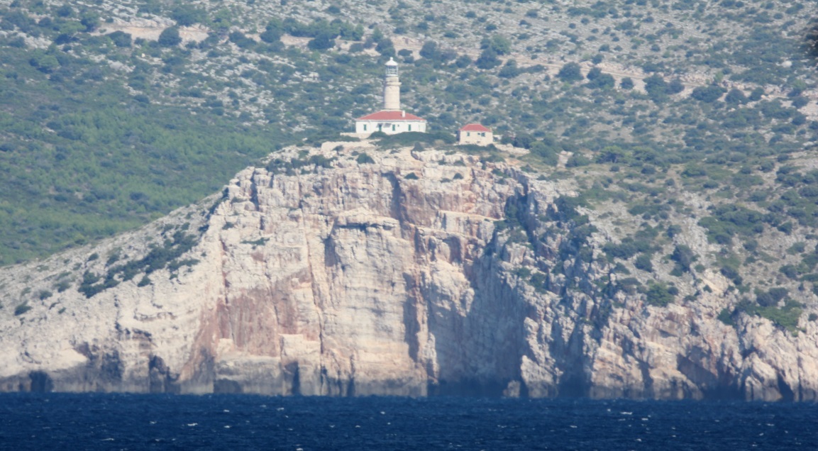 Lighthouse on a spit of land in the Southeastern part of Lastovo Island