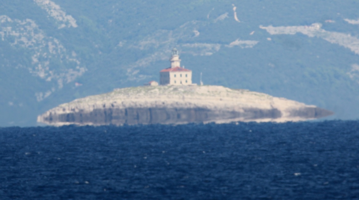 Lighthouse on the tiny isalnd of Galvat Croatia