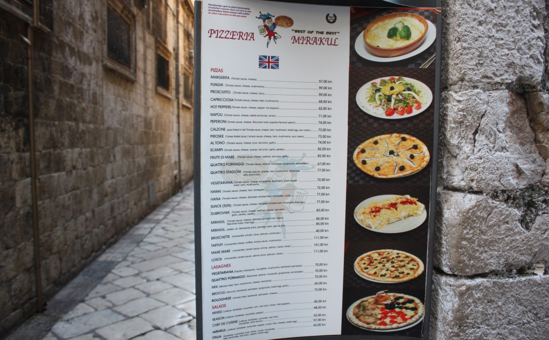 Pizzerias are abundant here in the Old Town