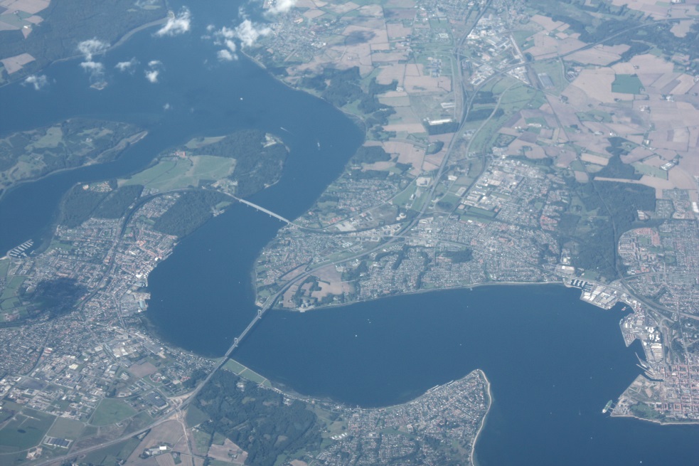 Closer view of Middlefart, Denmark