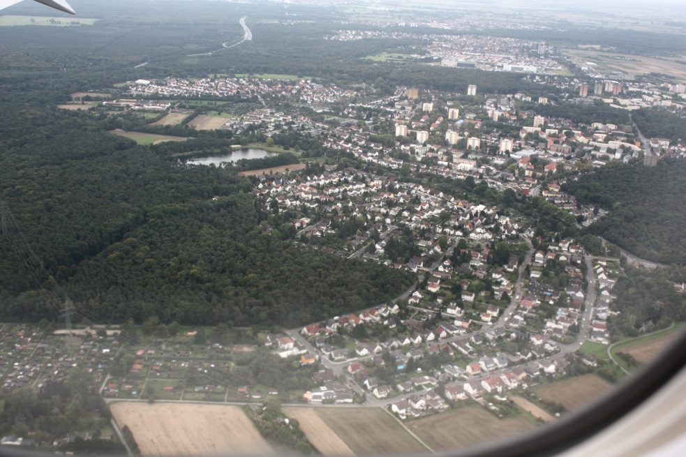 Final approach into Frankfurt airport