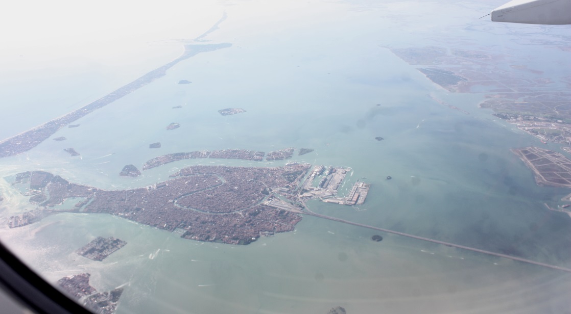 Looking up the Venice Lagoon