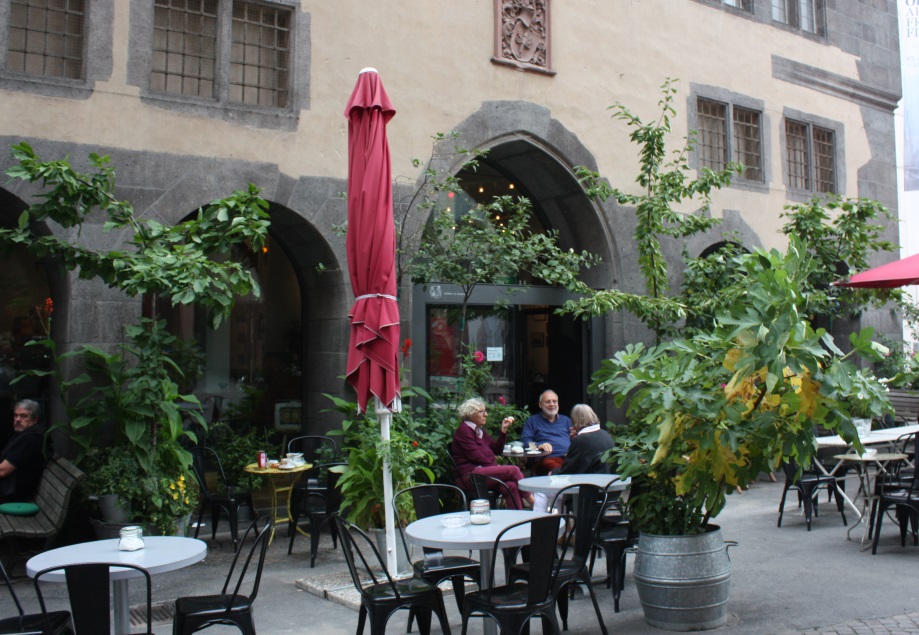 Some locals enjoying an outdoor cafe