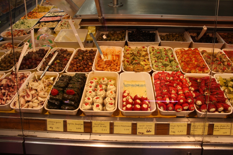 A variety of deli selections