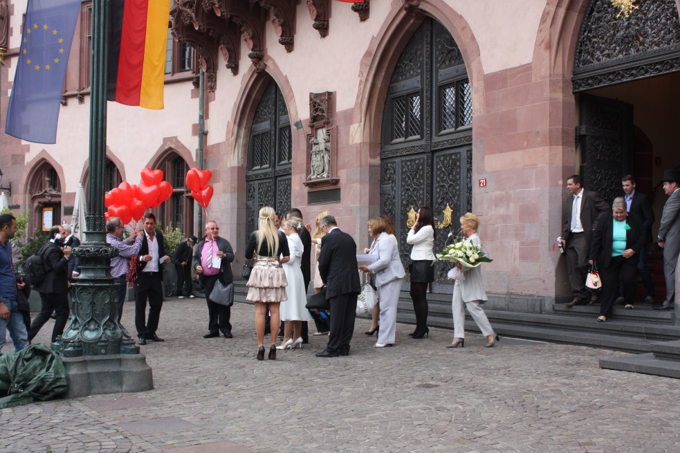 Old St. Nicholas church in Romerberg Plaza