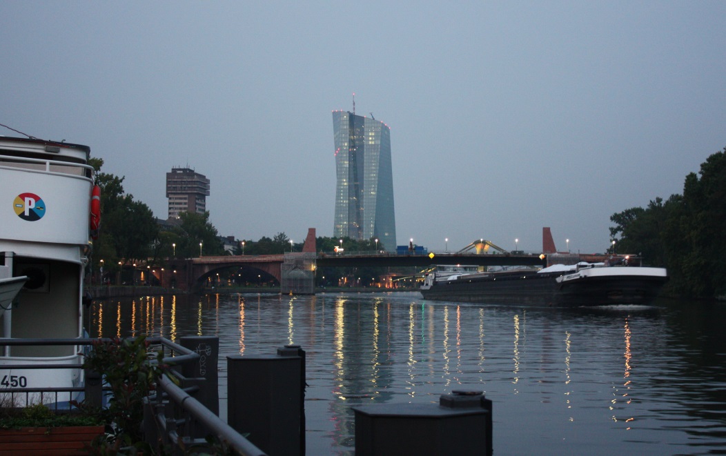 Looking East from near the Eiserner Bridge in the evening