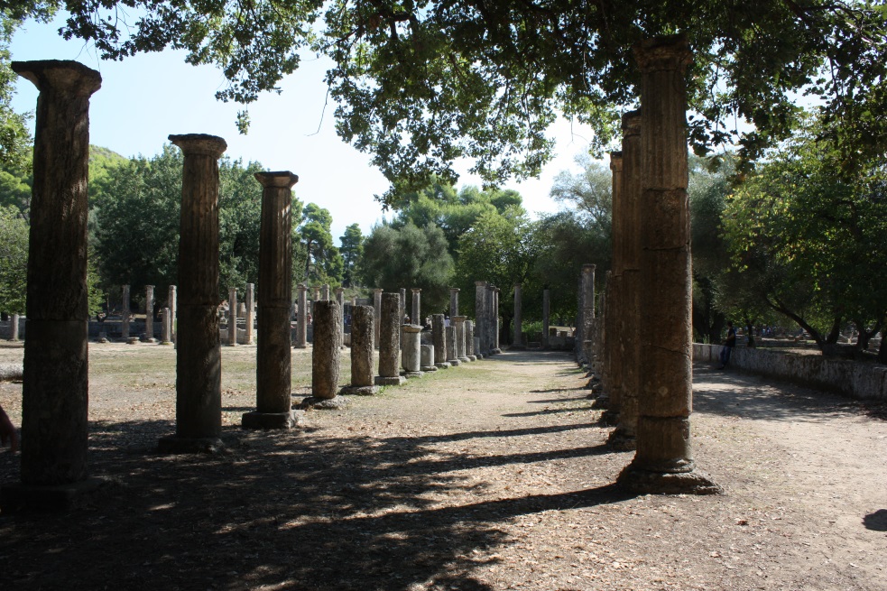 Partially restored section of the Palaestra