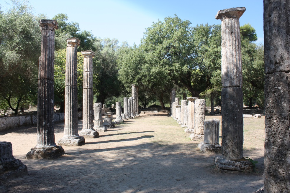 Back wall of the Palaestra