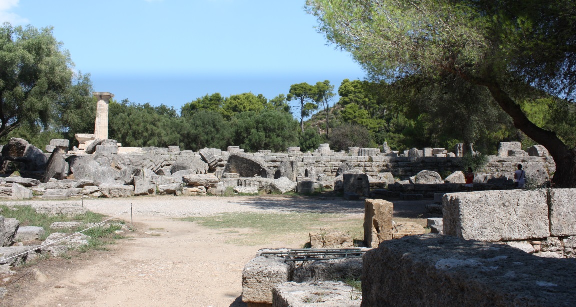 Looking toward the Temple of Zeus