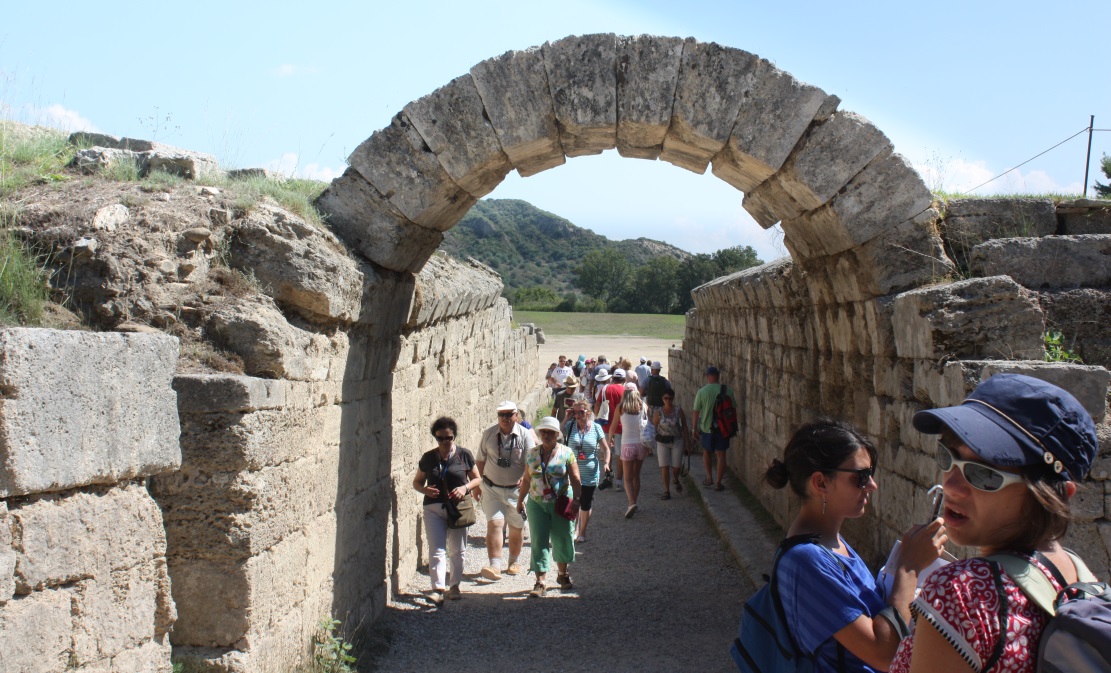 The vaulted passage to the stadium