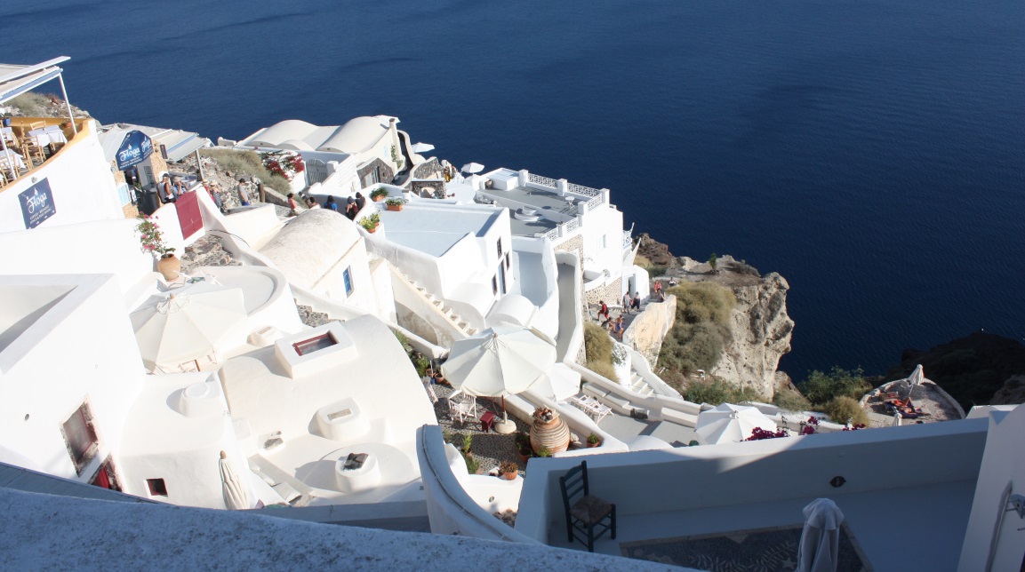 Looking downhill in Oia