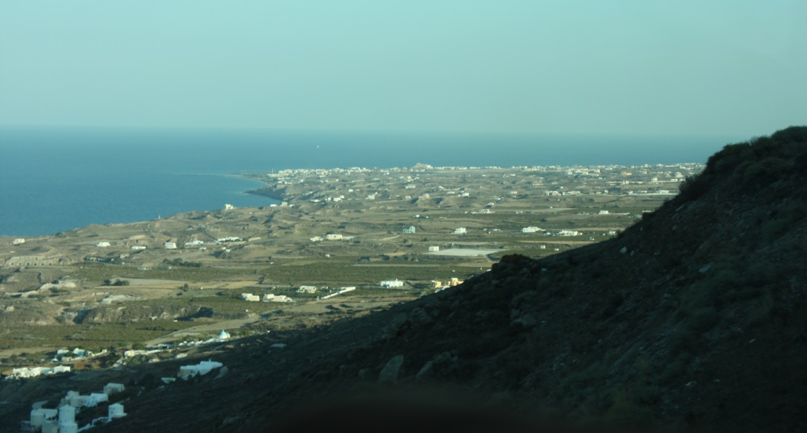 Looking down the East coast of the island