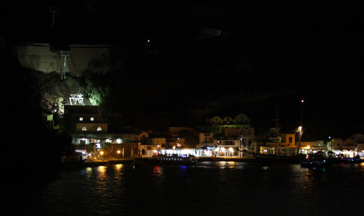 The base of the cable car and donkey trail