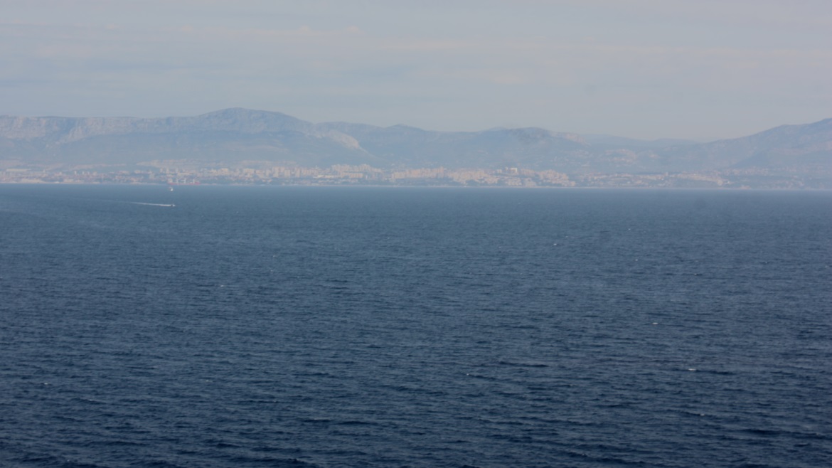 Distant view of Split