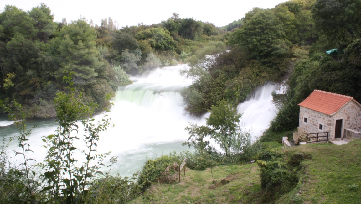 Krka River falls long exposure through neutral density filter