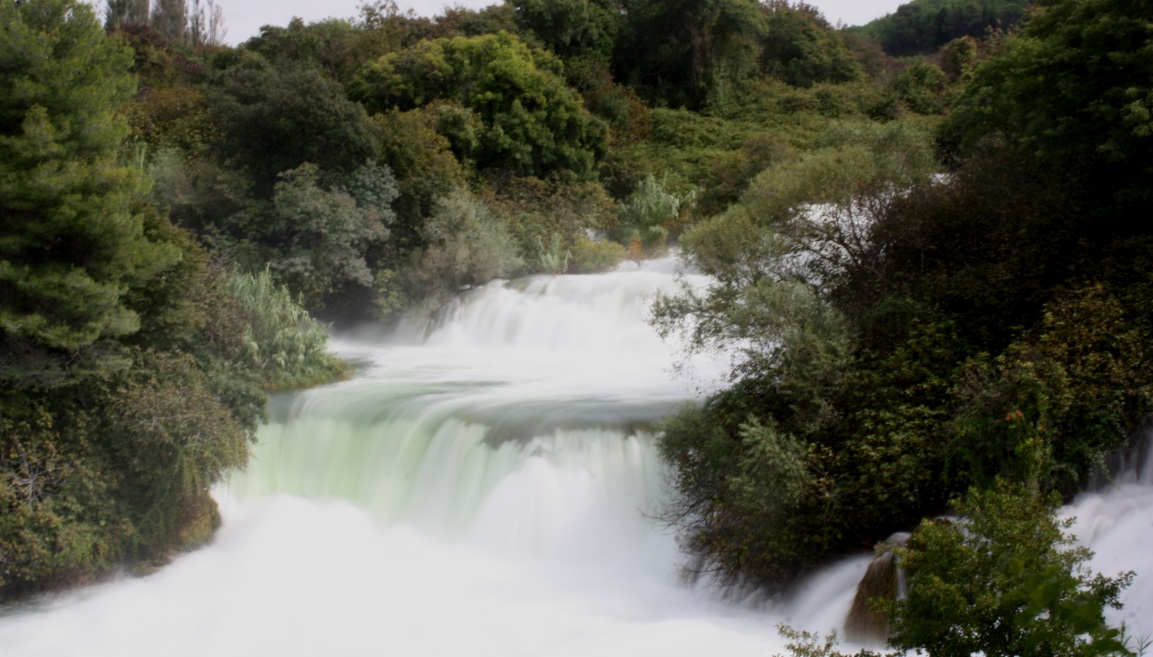 Krka River falls long exposure through neutral density filter