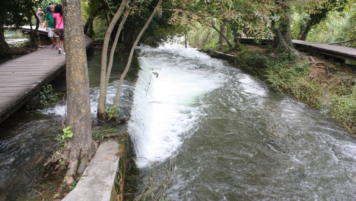 Walking the trail at Krka