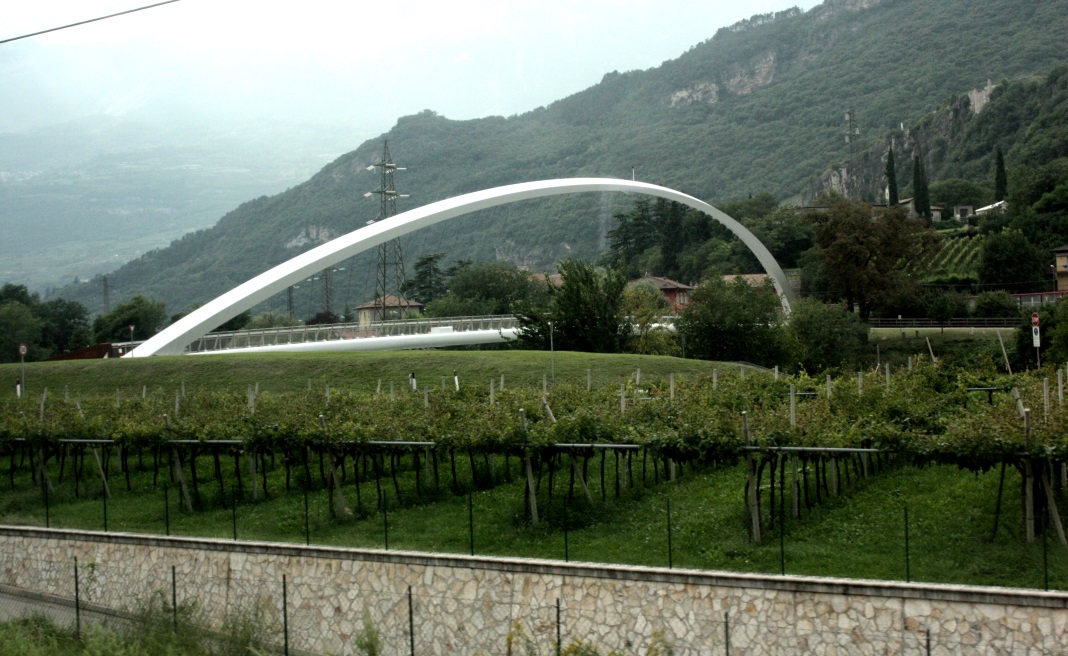 Foot bridge across the Adige River