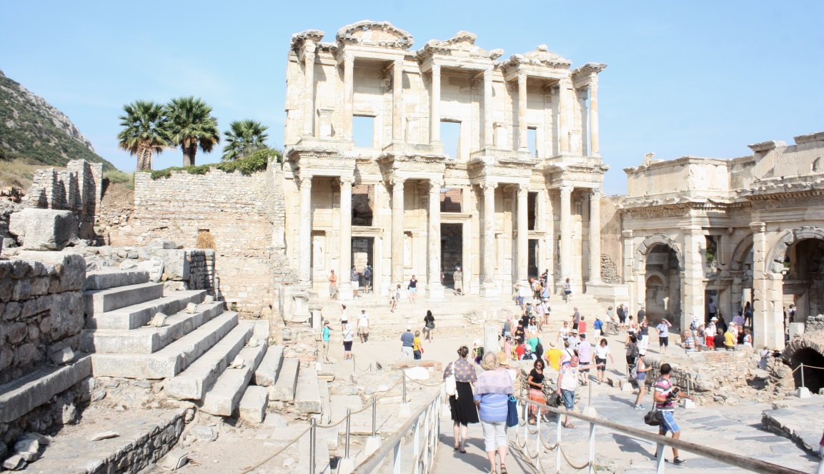 Entering the Library of Celsus