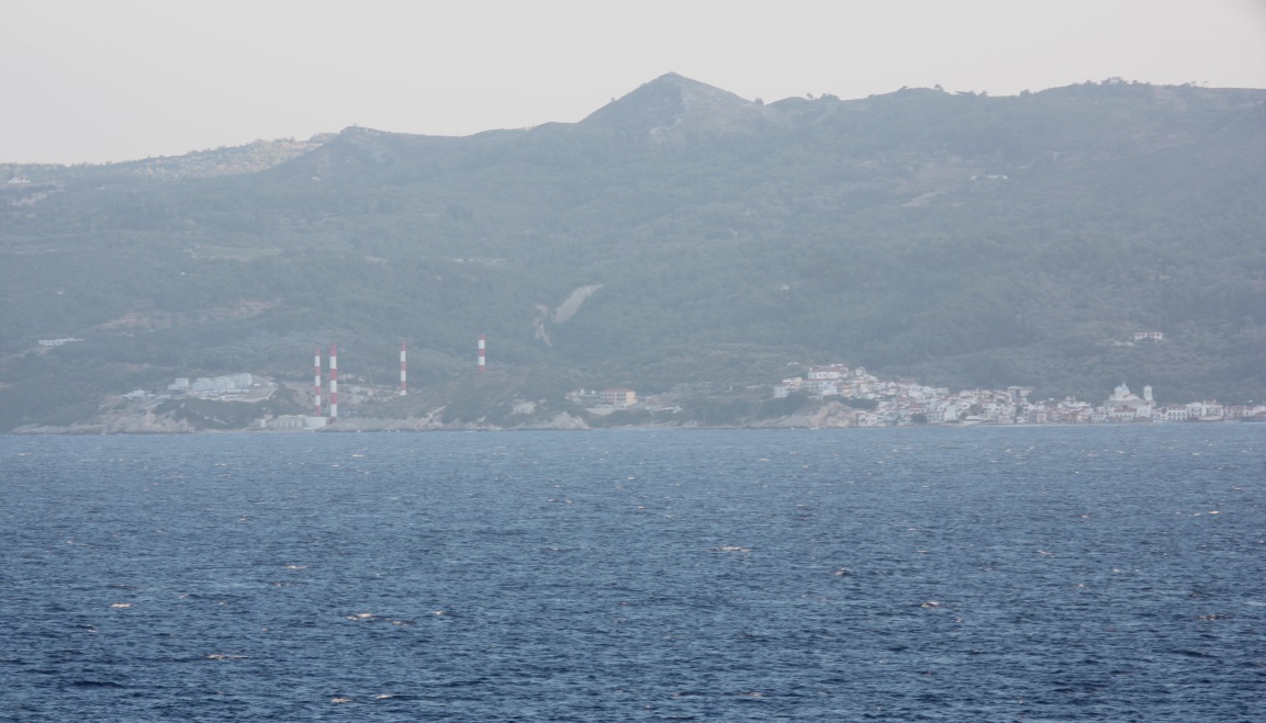 Power plant on the west side of the town of Kokkari