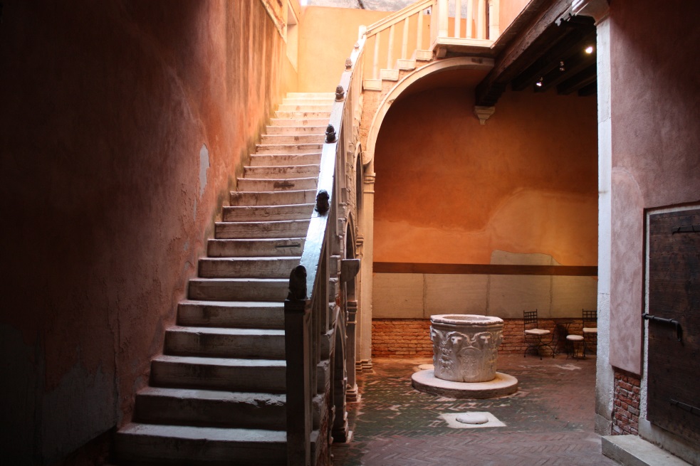 Wonderful crooked staircase and tiny plaza