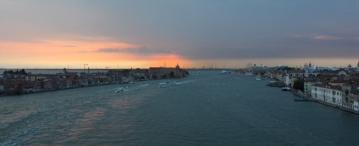 Looking back down the channel