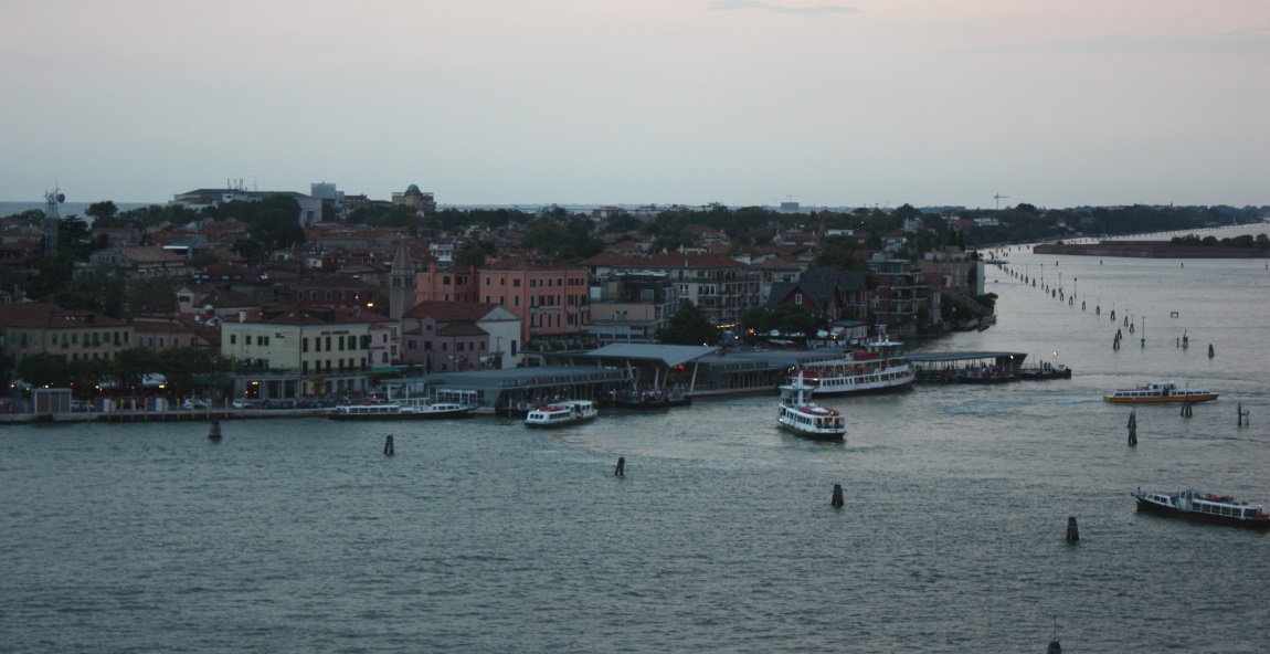 Large ferry dock on Lido Island