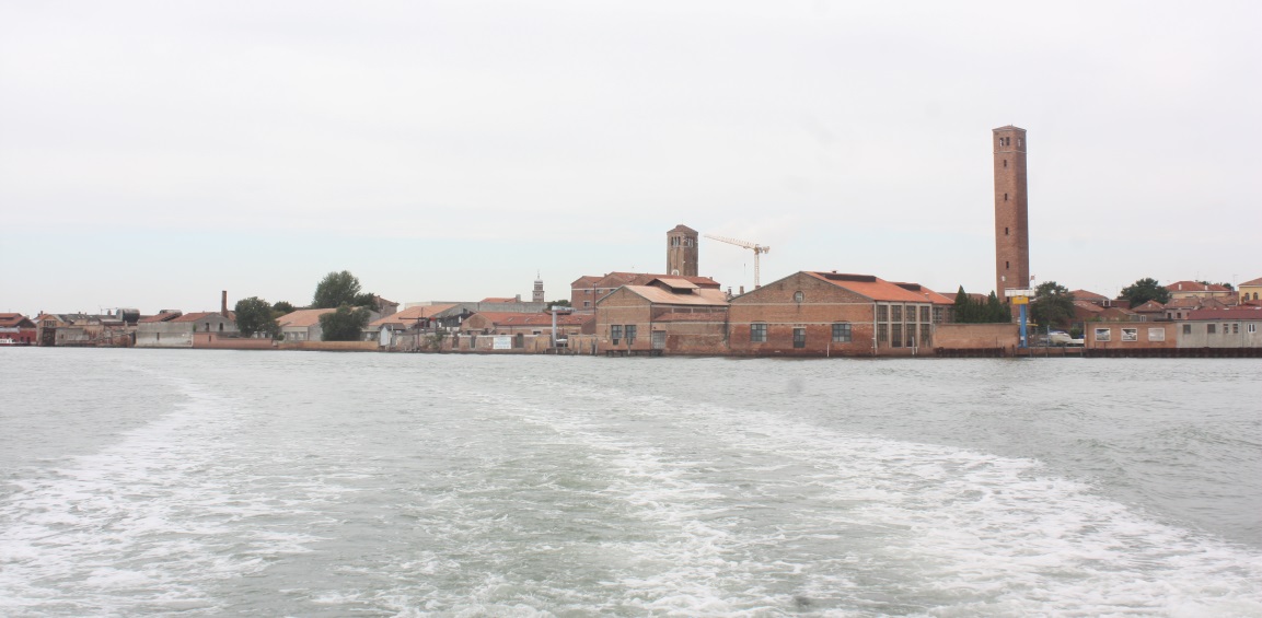 Looking back toward Murano