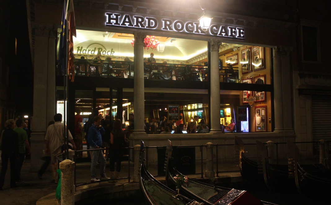 Hard Rock Cafe just off the square