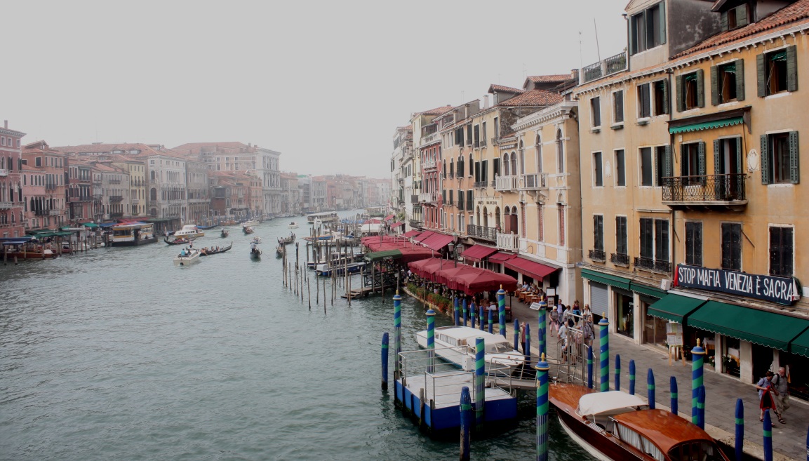 Looking southwest from the Rialto bridge