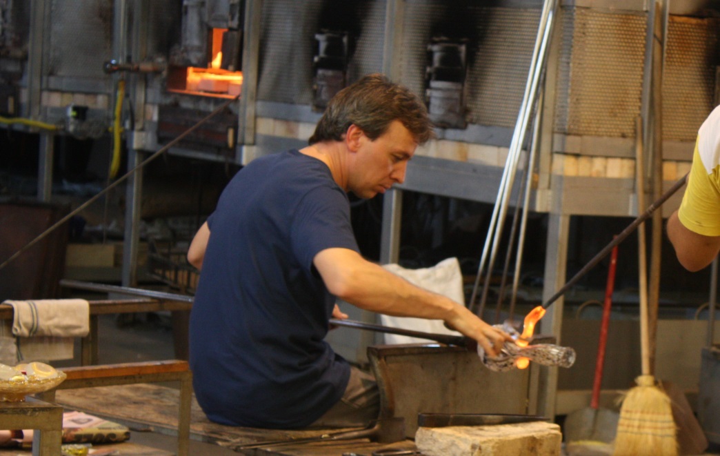 Sometimes it takes two people to create a glass piece