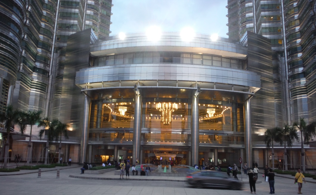 Petronas Towers entrance in the evening