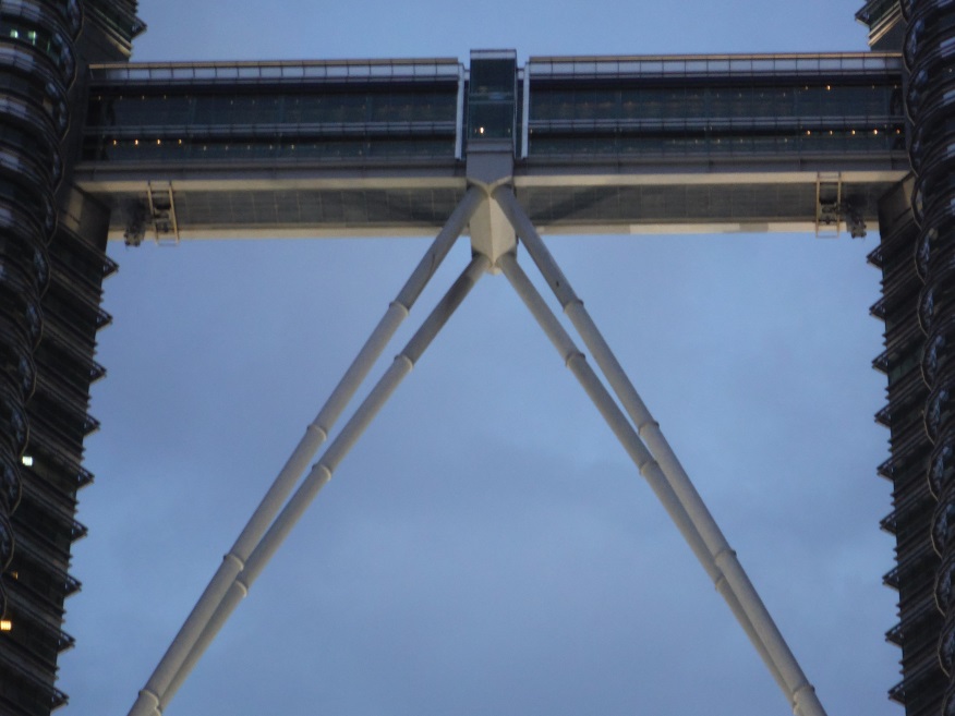 Evening view of the connecting bridge
