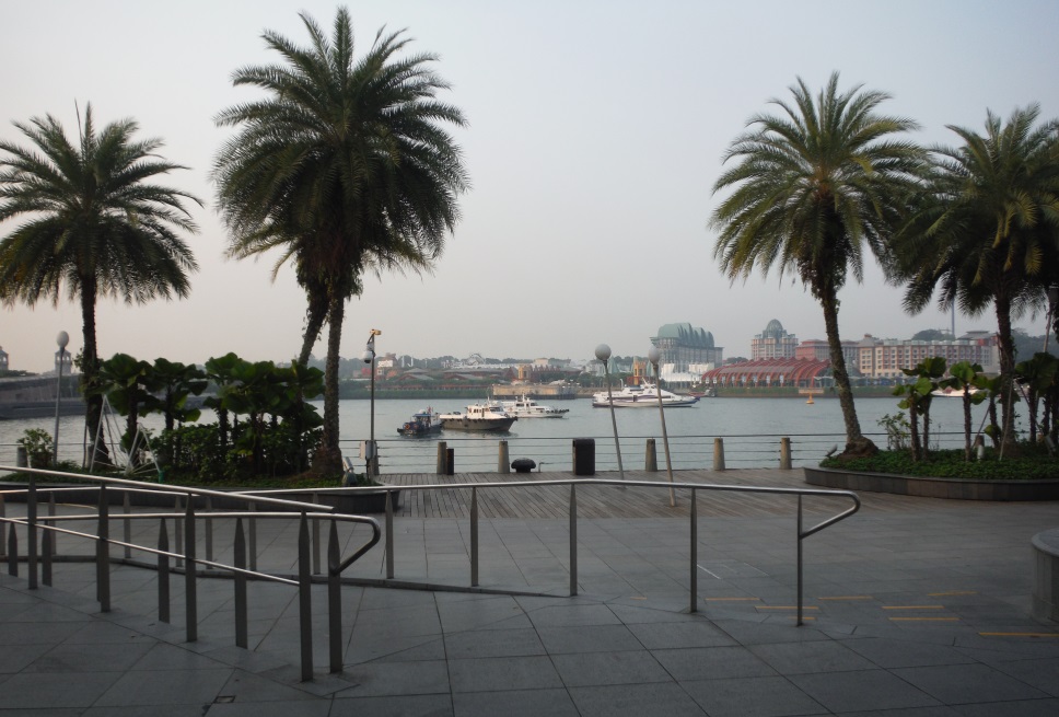 Across the harbour from Sentosa