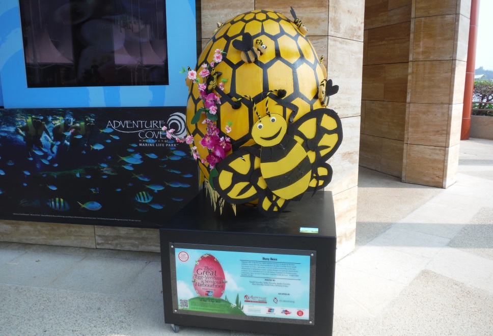 Large decorated eggs are everywhere
