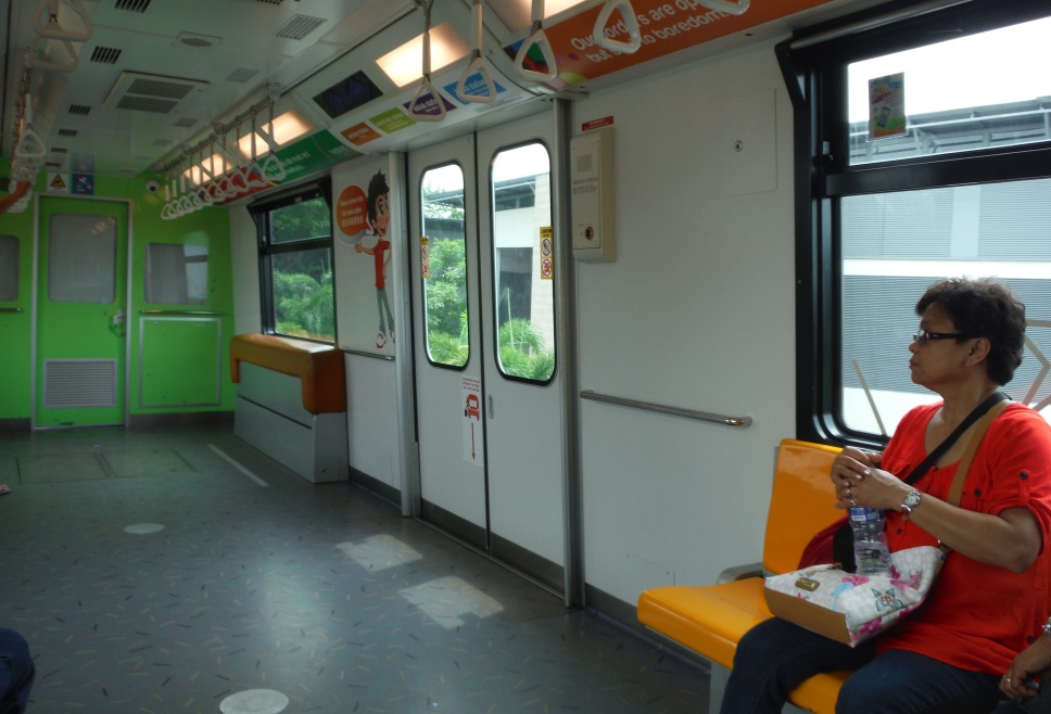 The monorail cars are clean and reasonably modern