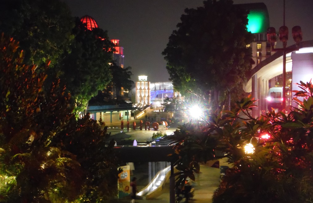 Night view from the Imbiah monorail station