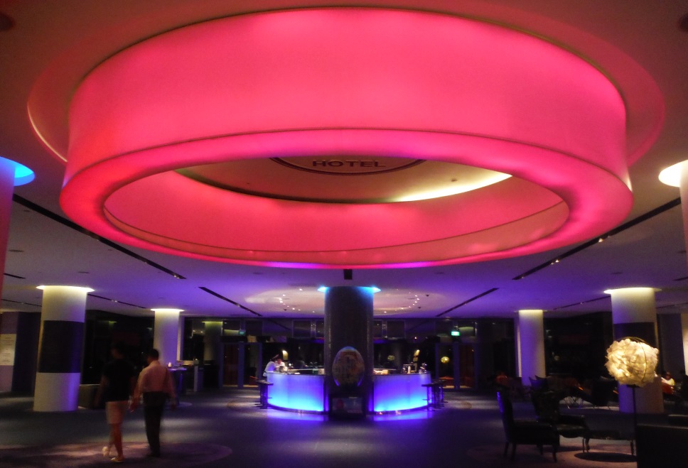 Bar in the lobby of the Hard Rock Hotel
