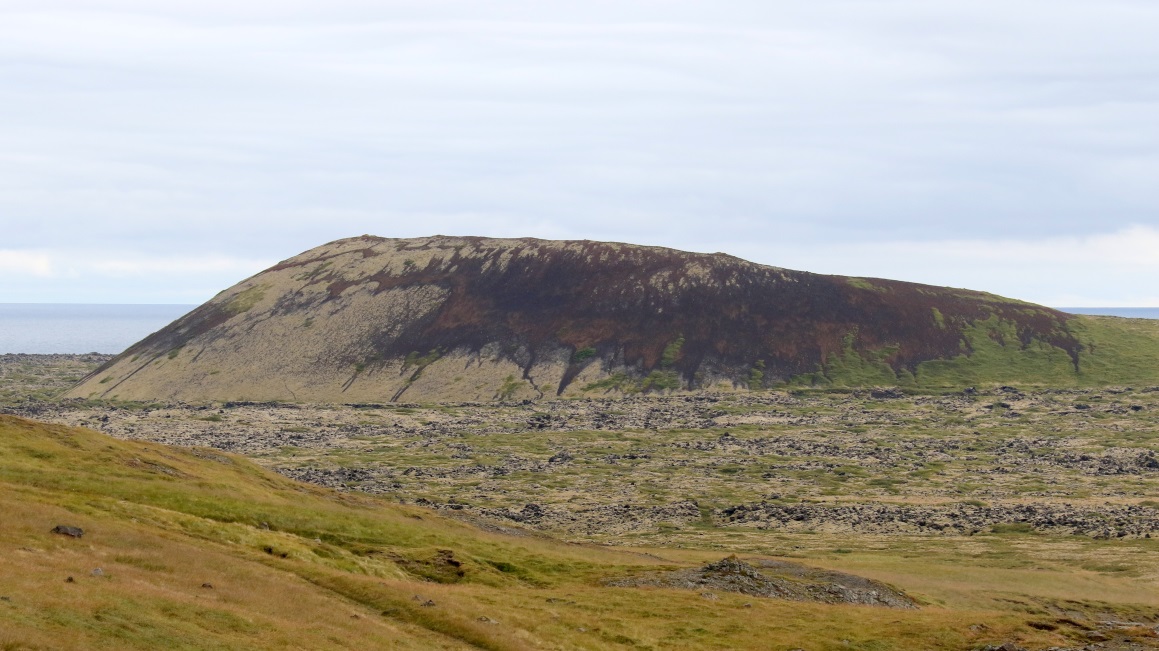 Closer view of that colorful hill