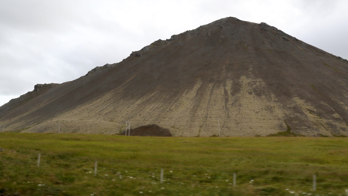 Colorful Kolgrafamli Mountain on the East side of Kolgrafa Fjord