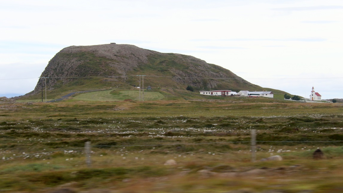 Helgafell Hill and the church at Helgafellssveit