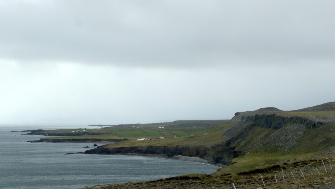 Farms along the coast