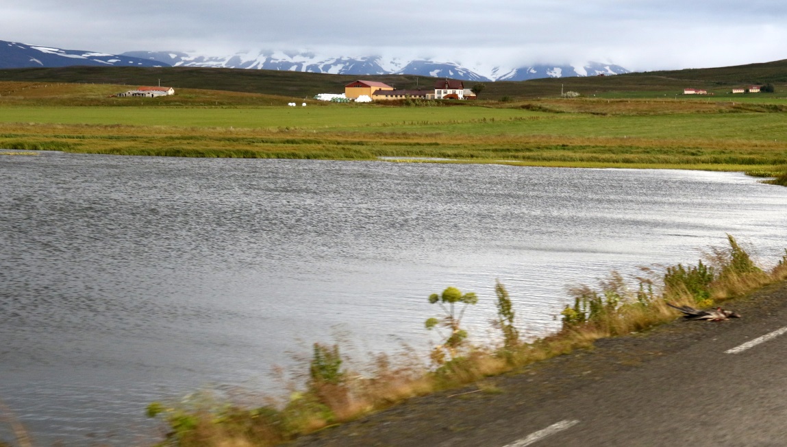 Lake on the left