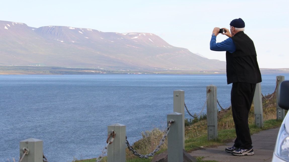 Dad taking pictures