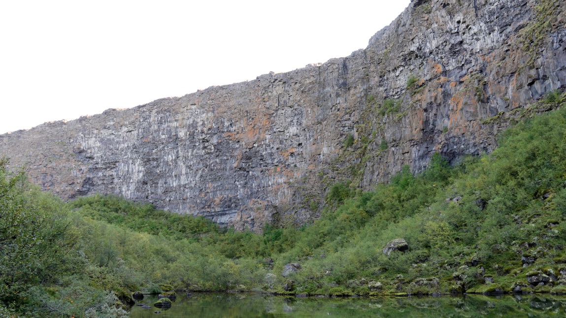The canyon walls