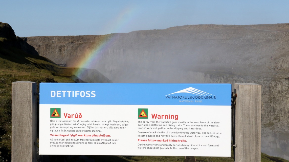 Dettifoss sign