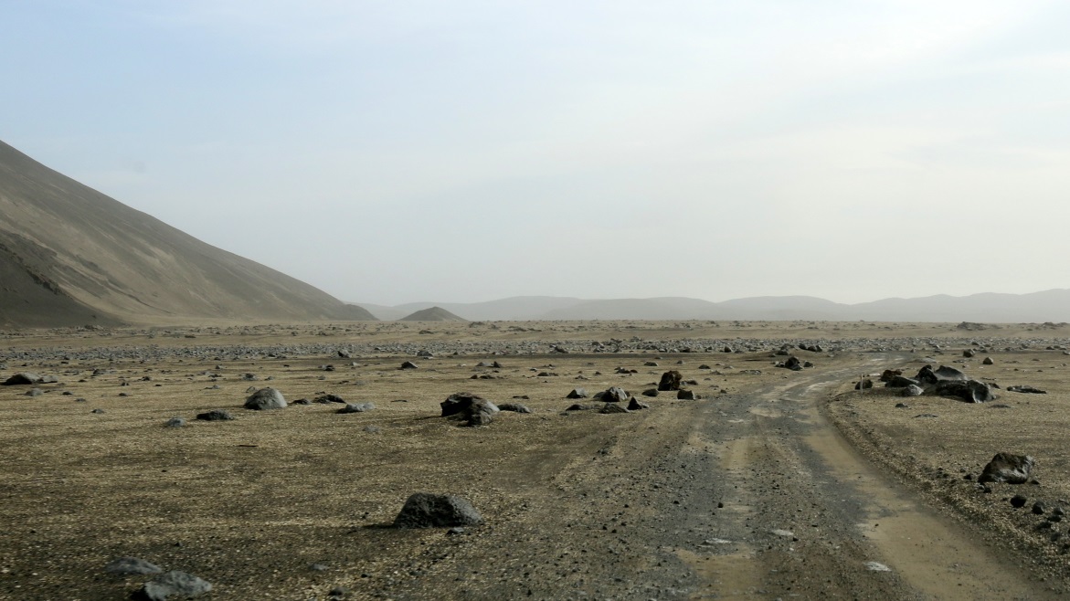 Trail between the boulders