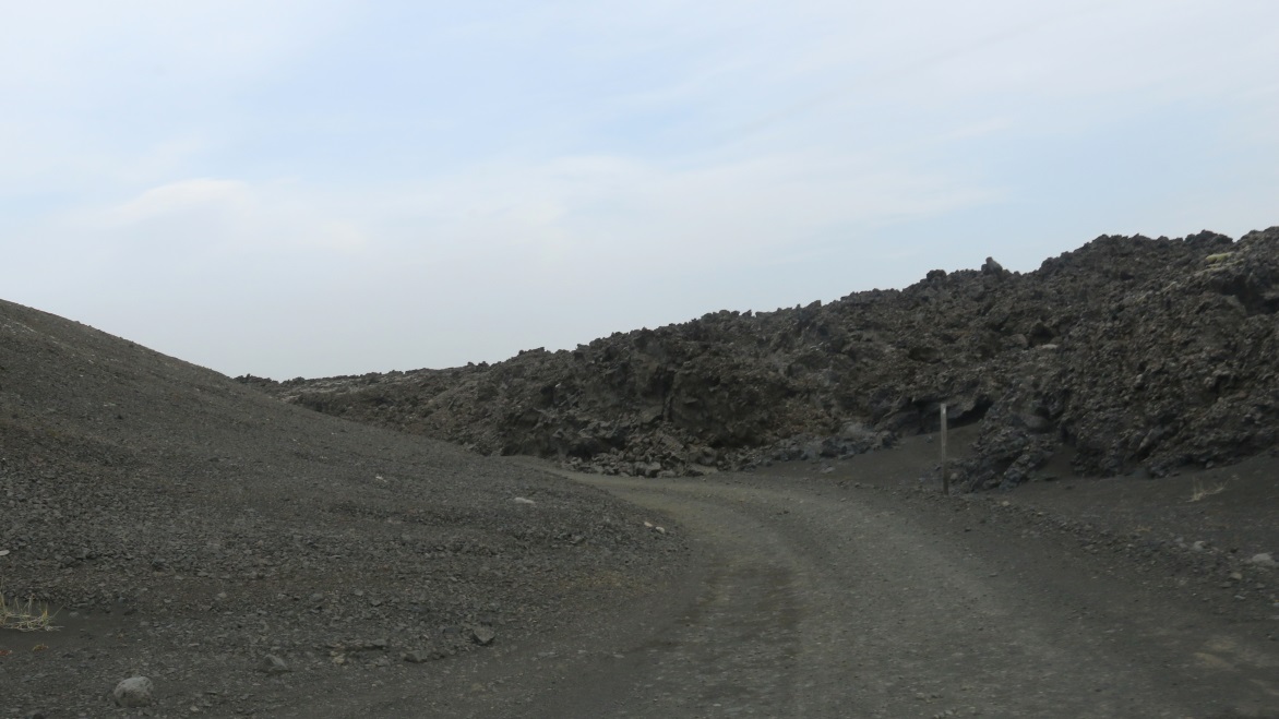 Hill and a lava field