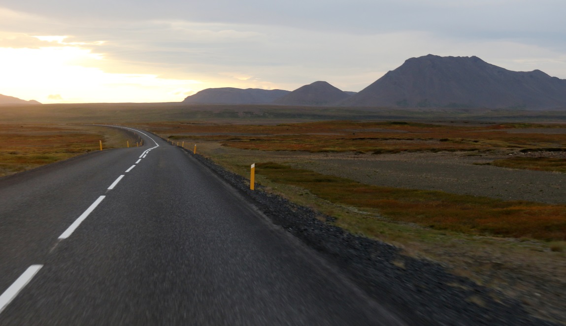 Fall colors at sunset